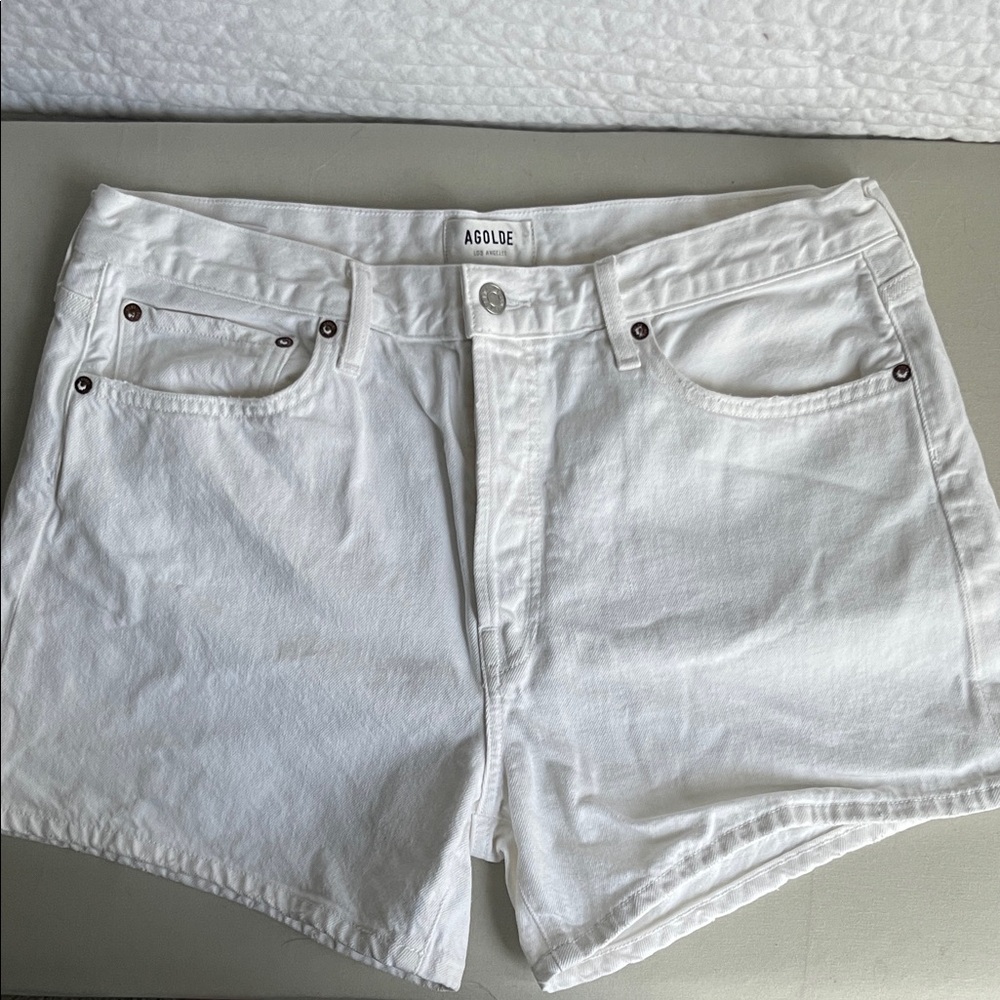 Agolde Women's Crisp White Jean Shorts